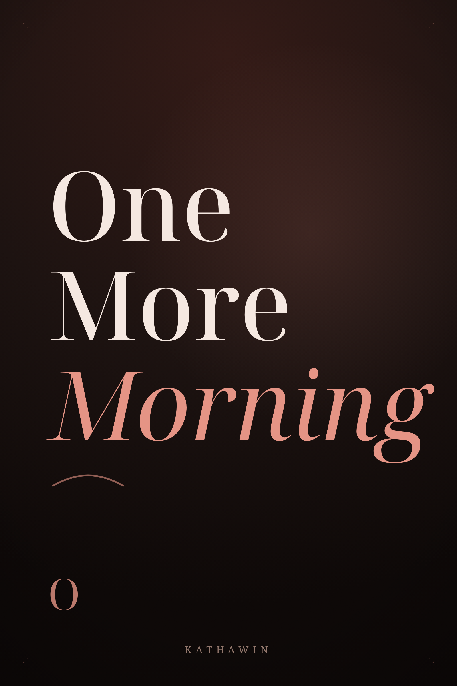 One More Morning cover