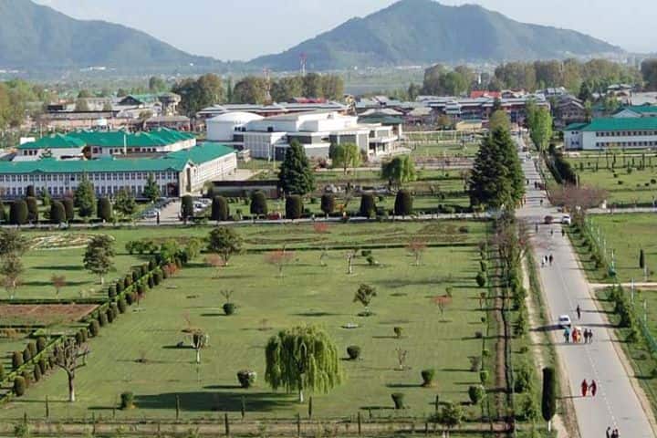 Kashmir University campus in Srinagar, Jammu and Kashmir, India