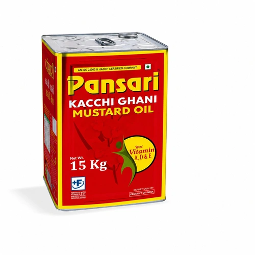 Pansari Edible Kachi Ghani Mustard Oil (kgmo)tin 15 Kg