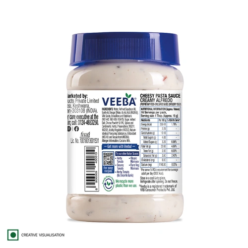 Veeba Cheesy Pasta Sauce Creamy Alfredo 250 G