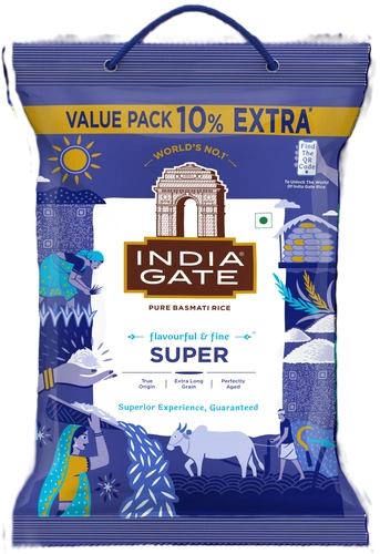 India Gate Super Basmati Rice 5.5 Kg (5kg + 500 G)