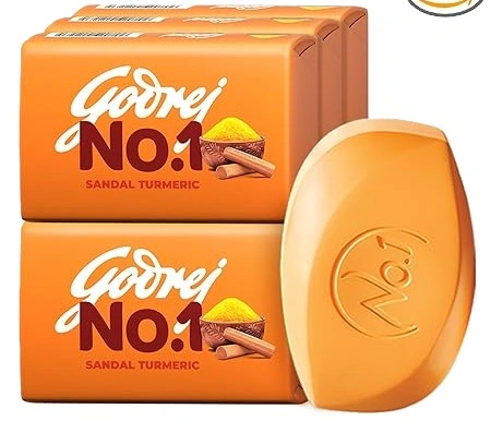 Godrej No 1 Sandal & Turmeric 125g Pk3+1