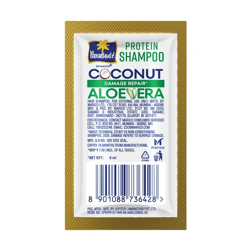 Parachute Protein Shampoo Coconut & Aloe Vera 6 Ml Pk 16 Sac