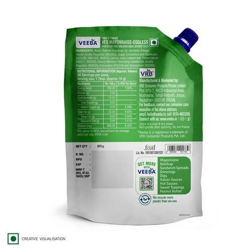 Veeba Eggless Mayonnaise 875 G