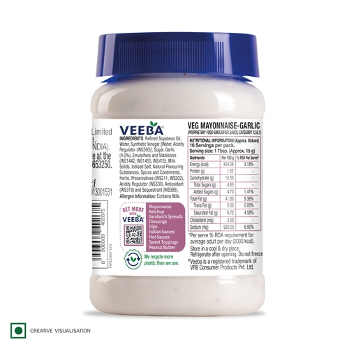 Veeba Garlic Mayonnaise 250 G