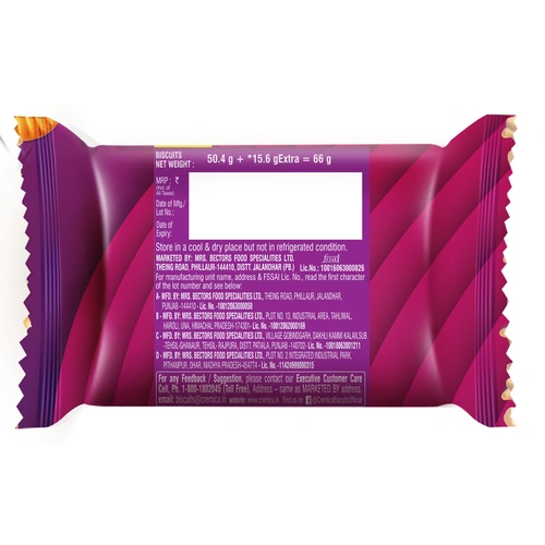 Cremica Cashew Cookies 66 G