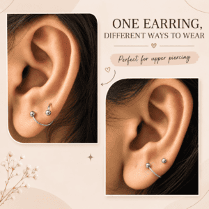 Zivishq Anti Tarnish Silver Plated Modern Curve Spiral Twist Earrings