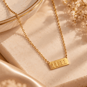 Zivishq anti-tarnish stainless steel 11:11 Angel Number Bar Pendant Necklace